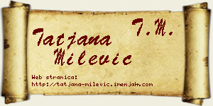 Tatjana Milević vizit kartica